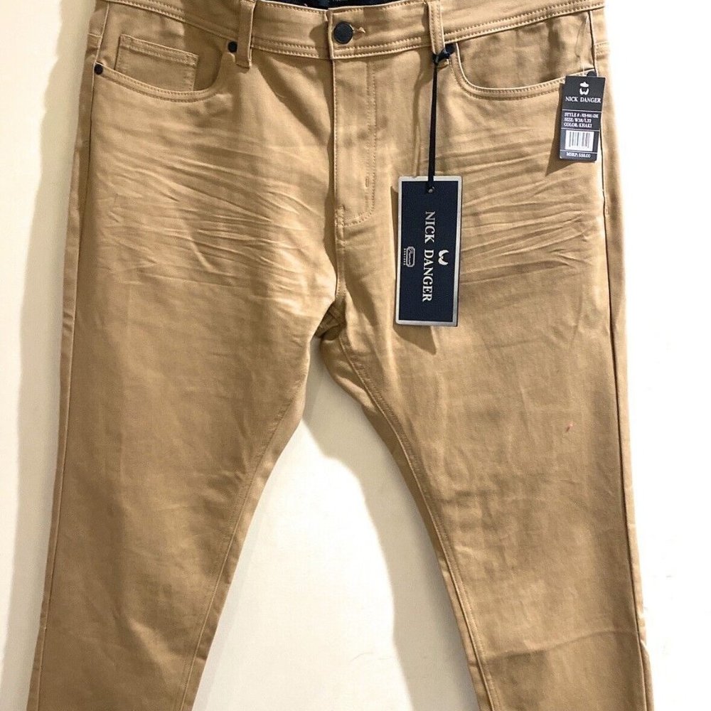 COPY - Nick Danger Supreme Flex Men's Slim Fit Denim Color: Khaki Jeans 32 X 30…